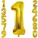 Balão Metalizado Números 0-9 Dourado 40cm