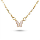 Colar Feminino Dourado Delicado Borboleta