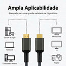 Cabo HDMI 2.1 8K 2m Trançado Dourado