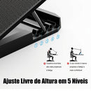 Cooling Pad Notebook Gamer 6 Fans LED RGB