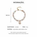Pulseira Feminina Ajustável Cristal Colorido