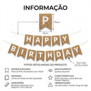 Faixa Decorativa Happy Birthday Brilhante
