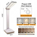 Luminária LED Mesa Dobrável Touch 3 Tons