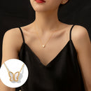 Colar Feminino Dourado Delicado Borboleta