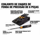 Chave de Fenda Kit 6 Peças Magnética