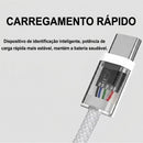Cabo USB-C Nylon Trançado 2m 60W