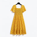 Vestido Feminino Floral Verão Midi Leve