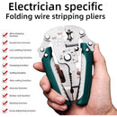 Alicate de descascamento de fio dobrável 18 em 1, ferramenta de crimpagem-alicate multifuncional para eletricista, ferramentas para eletricista de nível profissional