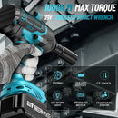 Seesii 1000nm chave de impacto sem fio arma 1/2 "chave elétrica sem escova caminhão carro pneus ferramenta reparo para makita 18v bateria pino