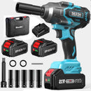 Seesii 1000nm chave de impacto sem fio arma 1/2 "chave elétrica sem escova caminhão carro pneus ferramenta reparo para makita 18v bateria pino