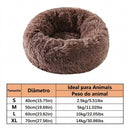 Cama Pet Lavável Pelúcia Redonda Antiderrapante