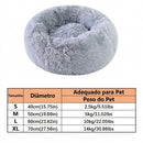 Cama Pet Lavável Pelúcia Redonda Antiderrapante