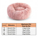 Cama Pet Lavável Pelúcia Redonda Antiderrapante