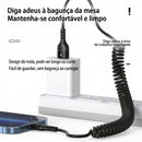 Cabo Espiral Telefone Fixo 4m Preto