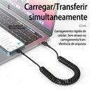 Cabo Espiral Telefone Fixo 4m Preto