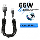 Cabo Espiral Telefone Fixo 4m Preto