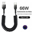 Cabo Espiral Telefone Fixo 4m Preto