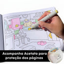 Livro Colorir Infantil 100 Desenhos Lápis 12 Cor