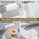 Porta-Papel-Toalha Inox Adesivo Parede