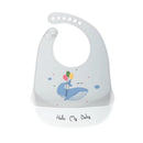 Babador Impermeável Bebê Silicone com Bolso