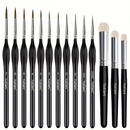 Pincel Artístico Kit 15 Peças Profissional