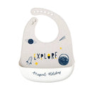 Babador Impermeável Bebê Silicone com Bolso