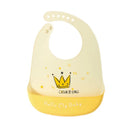 Babador Impermeável Bebê Silicone com Bolso