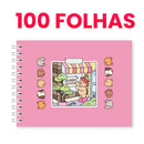 Livro Colorir Infantil 100 Desenhos Lápis 12 Cor