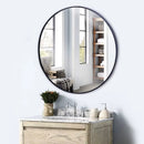 Espelho Redondo Decorativo com Borda Dourada